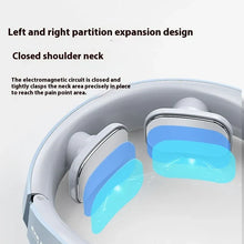 Electric Neck Massager EMS Pulse Rechargeable USB Cervical Traction Therapy Massage Stimulator Pain Relief Heating Function